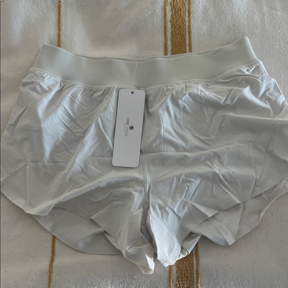 CRZ Yoga - White Running Shorts - Medium - NWT